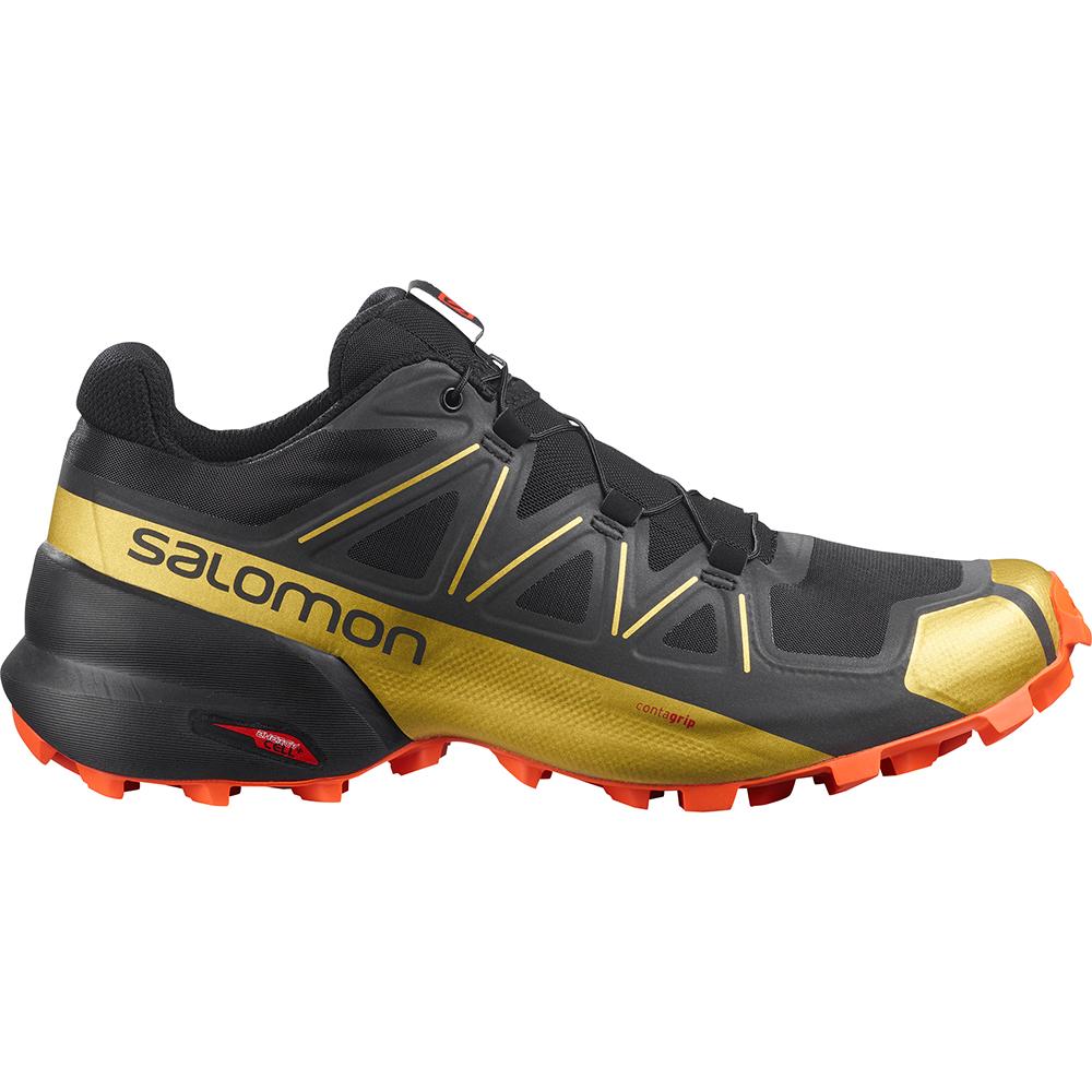 SALOMON UK SPEEDCROSS 5 GTS - Mens Trail Running Shoes Black,NQVA58619